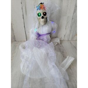 Halloween animated skeleton bride hanging prop decor